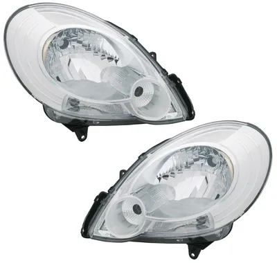 Produktbild von TYC Scheinwerfer Set für Renault Kangoo 2 2008-2013 Chrom Halogen H4 DRL TFL LWR
