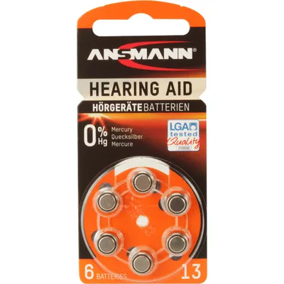 Productafbeelding van Ansmann 5013243 1x6 Ansmann Zinc-Air 13 (PR48) Hörgeräte Batterien