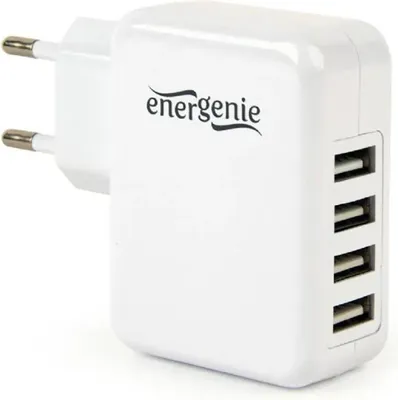Obrázok produktu pre Gembird Univerzálna nabíjačka USB so 4 portami 3,1 A 15 W biela