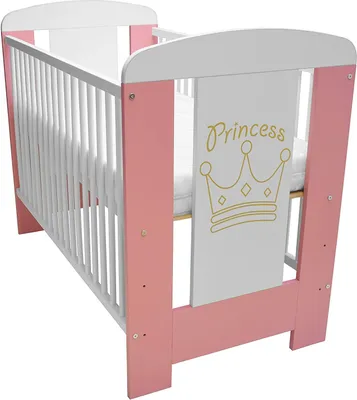 Produktbild von Best For Kids Gitterbett Rosa My Sweet Baby Kinderbett Babybett 3 Teile 120x60 ohne Matratze