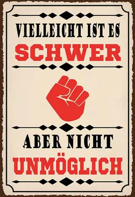 Produktbild von vianmo Holzschild 30x20 cm vielleicht ist es schwer aber