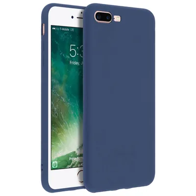 Immagine prodotto di Custodia in silicone (effetto morbido) per Apple iPhone 7 Plus / 8 Plus, colore blu notte