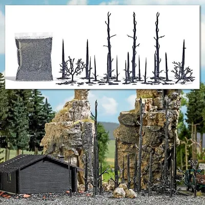 Image de Busch 1854 - 1/87 / H0 Forêt brûlée - Neuf