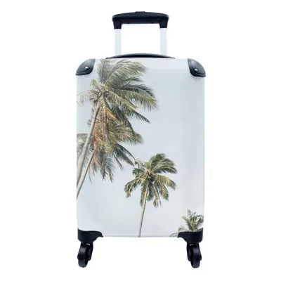 Produktbild von MuchoWow® Koffer Handgepäck Trolley Rollkoffer Kleine Reisekoffer mit 4 Rollen - Palmen - Sommer - Tropisch - Cabin Size < 55x40x23 cm & 55x40x20 cm - Fotokoffer - Kabinenkoffer - Boardgepäck - Reise-Box - Reisekoffer - Reisegepäck - Koffer mit Bild - Trolley für Kinder