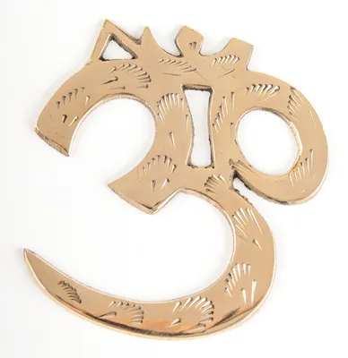Obrázek produktu pro Nástěnný symbol Om, mosaz, 8 cm