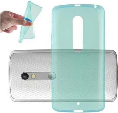 Immagine prodotto di Cadorabo Custodia per Motorola MOTO X PLAY Cover protettiva in blu Custodia protettiva in silicone TPU Cover Case