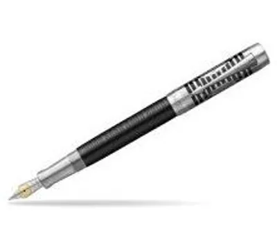 Produktbild von Parker Classic, Schwarz, Chrom, Kartuschenfüllsystem, Blau, Schwarz, Edelstahl, Lack, Rundspitze