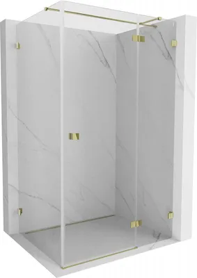 Image de Pare-douche battante droite Mexen Lunar T 130 x 90 cm, transparent, or - 834T-130-090-50-00-P