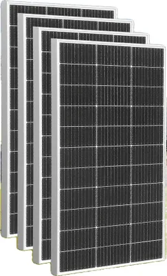 Produktbild von Solarpanel, 600 W maximale Leistung, monokristalline Effizienz 21,8 %, wetterbeständiges Design, 600w 4Stück 150w