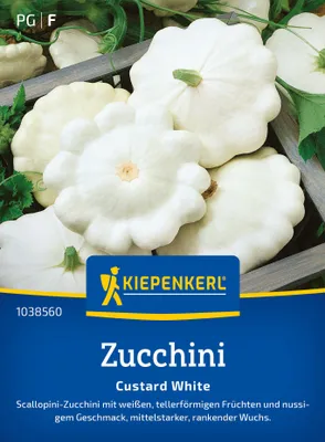 Produktbild von Kiepenkerl Zucchinisamen Custard White Cucurbita pepo 10 Pflanzen