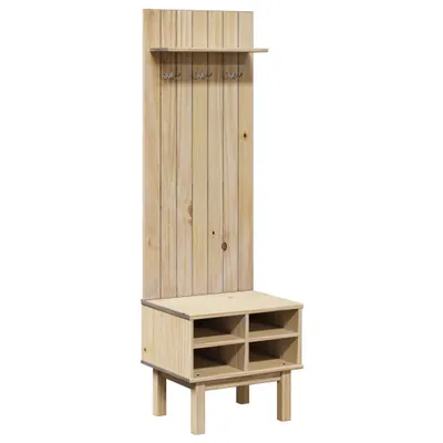 Produktbild von Best Möbel Flurgarderobe OTTA 50x40x160 cm Massivholz Kiefer - Kleiderschränke A4013463