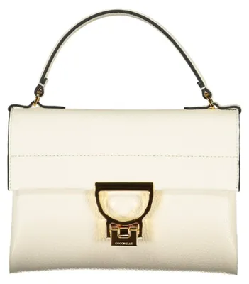 Produktbild von Coccinelle Arlettis Mini Handtasche weiß Pearl genarbtes Leder