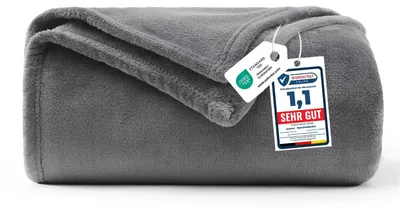 Image de Couverture en polaire extra douce - 130x150 cm - Gris