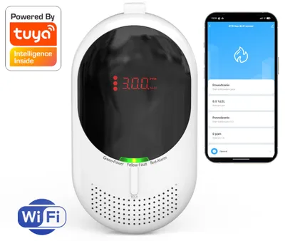 Produktbild von Gas- und Kohlenmonoxidsensor 2 in 1 Kohlenmonoxidmelder CO Methan Butan TUYA WIFI