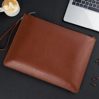 Obrázek produktu pro Prázdná taška na dokumenty z PU, hnědá, 37 x 28 cm