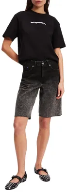 Produktbild von Karl Lagerfeld Jeans Damen Ombre Denim Short Verwaschenes Schwarz Ombré 27