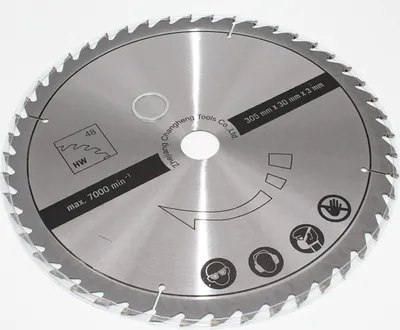 Obrázek produktu pro Originální pilový kotouč Scheppach | _305 x 3 x 30 mm | karbidový pilový kotouč se 48 zuby | vhodný pro přímočarou pilu Scheppach HM140L | náhradní pilový kotouč