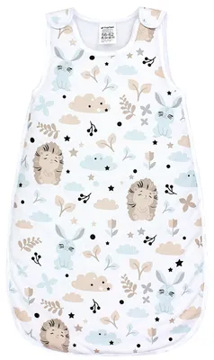 Obrázek produktu pro Celoroční spací pytel TupTam Materiály s certifikací OEKO- TEX 2,5 TOG Boční zip Bez rukávů , Barva: Hedgehog Rabbit Beige Mineral green, Velikost: 68-74