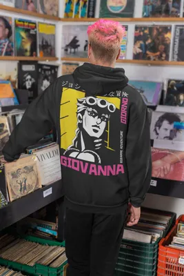 Produktbild von Kapuce Herren Anime JoJo's Bizarre Adventure Streetwear Giovanna Hoody