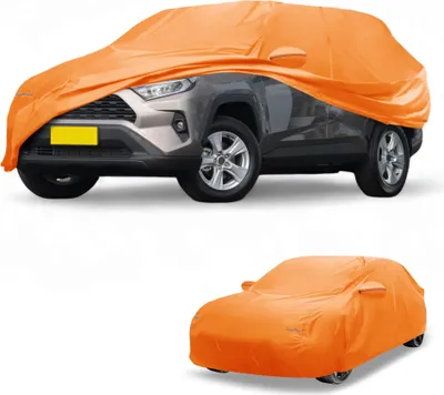 Produktbild von Autoabdeckung Wasserdicht Alle Wetter Automobil Au?en Anti-UV Sonne Regen Schutz Vollst?ndige Au?enabdeckung fš¹r Toyota RAV4 210D-PU Orange mit Reflektierenden Streifen