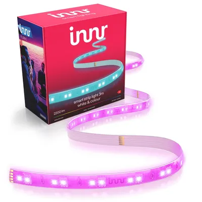 Produktbild von Innr LED Strip Zigbee 3m, kompatibel mit Hue*, Premium RGBW Weiß & Farbe, extra hell 2200 lm, tief dimmbar, indirekte LED Beleuchtung, Lightstrip