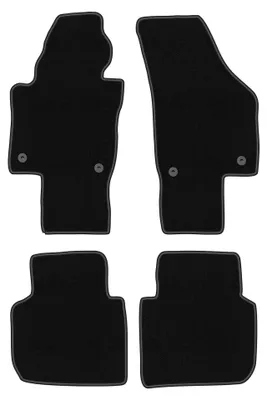 Obrázok produktu pre Plstené autokoberce pre: Volkswagen Passat B6 / B7 USA 2005-2014 (sedan/kombi) – sada 4 ks, čierne, na mieru – Wielganizator BASIC