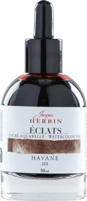 Produktbild von Jacques Herbin 4x Aquarelltine Éclats, Flakon 50ml - Havanna 16215T