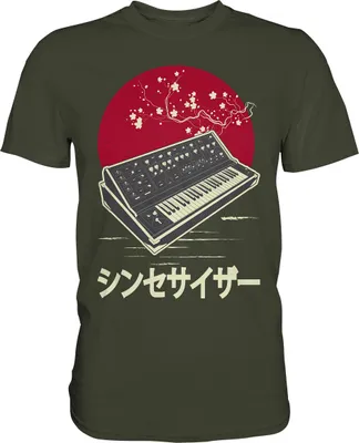 Produktbild von Synthesizer Keyboard Analog Modular Japanese Synth T-Shirt – Urban Khaki / XXL
