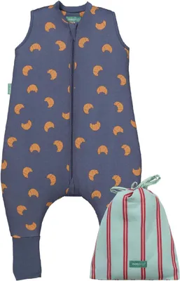 Imagen del producto de Saco de dormir para bebé. Saco de dormir para bebé con pies y calcetines, ideal para el invierno. Saco de dormir con piernas, 2,5 Tog, 100% algodón, certificado  100
