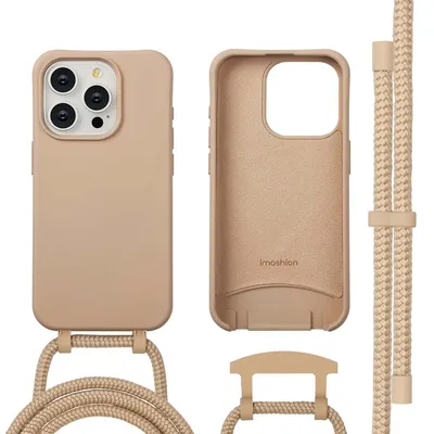Immagine prodotto di imoshion Cover posteriore colorata con catena rimovibile per cellulare e MagSafe iPhone 15 Pro - Nude