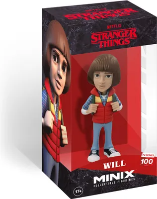 A collectible figurine of Will from Stranger Things, displayed in its retail packaging.