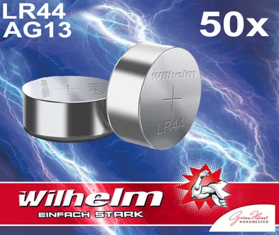 Produktbild von 50 x Wilhelm AG13 /147/LR44/SR44W/357/LR1154/V13GA Qualitätsbatterien 1,5 V Alkaline