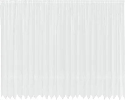 Image de vidaXL Rideau en dentelle avec rideaux Floral Blanc 260 x 600 cm Polyester