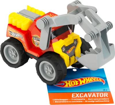 Produktbild von Theo Klein 2440 Hot Wheels Löffelbagger | Hochwertiger Bagger im Maßstab 1:24 | Schaufel mit robusten Gelenken