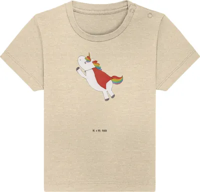 Produktbild von Mr. & Mrs. Panda  T-Shirt Einhorn Geburtstag 12. - 18. Monat - Natural Raw - Geschenk, Superheld, Held, Einhörner, Freundin, Unicorn, Babyshirt, Baumwolle Baby Shirt