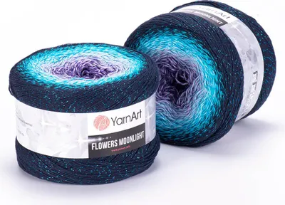 Produktbild von YarnArt Flowers Moonlight Ombre Garn 1000m, sanft & ideal für Frühling/Sommer