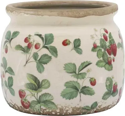 Produktbild von Chic Antique 65104519, Tischübertopf, Freistehend, Keramik, Mehrfarbig, Cremefarben, Rund, Drinnen/Draußen