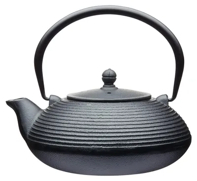 Gietijzeren Japanse Theepot, 5 Tassen, schwarz, mit Infuser