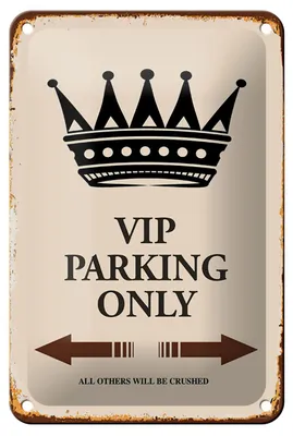 Produktbild von Blechschild Spruch 12x18cm VIP Parking only all others