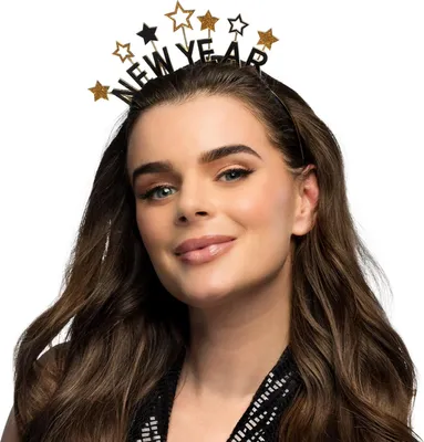 Produktbild von Boland 613477, Karnevals-Tiara, Erwachsener, Uni, Zink, Gold, 56 g