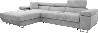 Produktbild von MIRJAN24 Ecksofa Torezio Mini, Stilvoll Eckcouch mit Bettkasten und Schlaffunktion, Einstellbare Kopfstützen, 280x170x70-90 cm (Farbe: Lumo 65, Seite: Links)