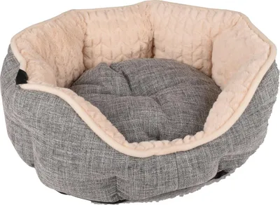 Image de Flamingo Lit pour chien Zupo octogonal gris, dimensions : 45 x 40 x 15 cm