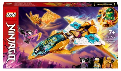 Produktbild von LEGO 71770 NINJAGO Zanes Golddrachen-Jet Set mit Flugzeug und Cole & Zane Minifiguren