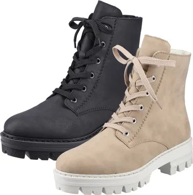 Zdjęcie produktu dla Rieker buty damskie botki blok pięta ciepła podszewka 76141, rozmiar:40 EU, kolor:Beżowy