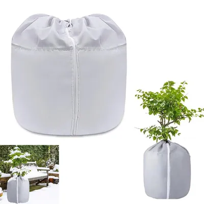 Produktbild von 2er-Pack Winterschutz für Pflanzen, Schutzbeutel für Topfpflanzen, Winter-Topfschutzbeutel mit Kordelzug zum Schutz,65*70cm