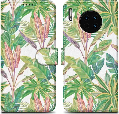 Produktbild von Cadorabo Schutzhülle für Huawei MATE 30 Hülle Design Grüner Regenwald No.8 Handyhülle Schutzhülle Etui Magnetisch Case