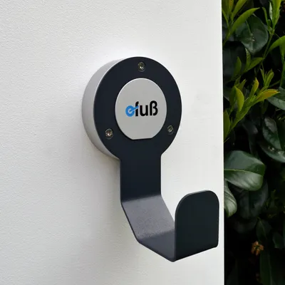 Produktbild von Ladekabel Wandhalterung - Edelstahl anthrazit (RAL 7016)