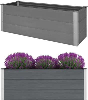 Produktbild von Möbel Garten-Hochbeet WPC 150 x 50 x 54 cm Grau - Beete 43607
