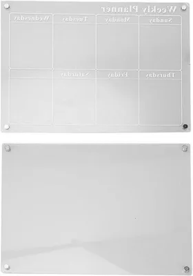 Productafbeelding van Acryl Weekplanner - Planbord - Dagelijkse Organisatie - Inclusief Levendige Markers - 40 x 30 cm - Helder