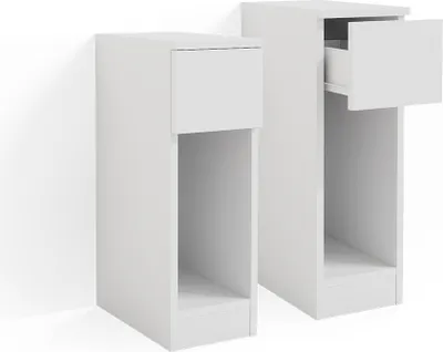 Produktbild von Vicco Nachttisch Enton, 20 x 59.5 cm 2er Set, Weiß